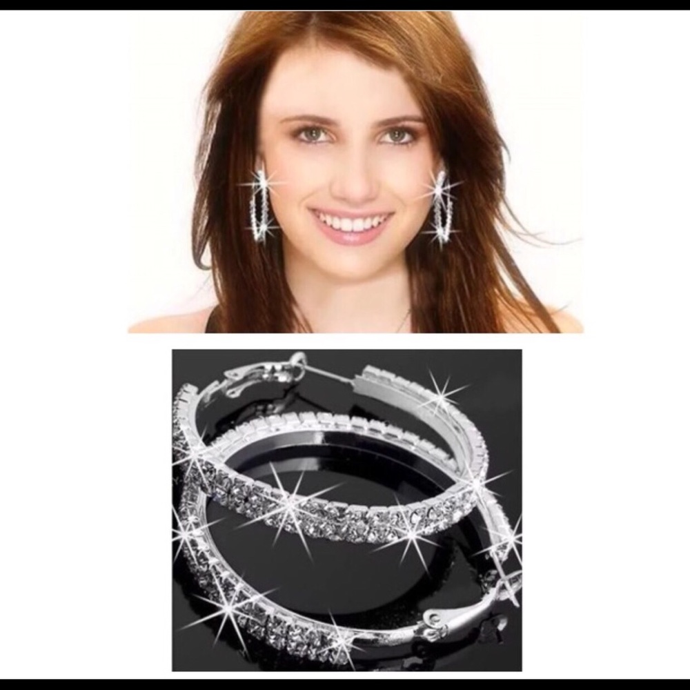 Top quality, Gorgeous Double row hoop earrings